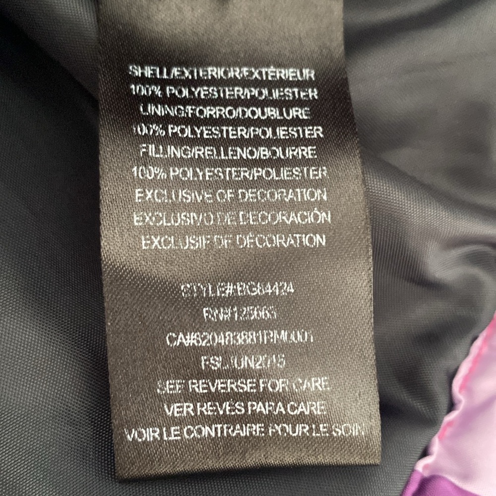 Puffer style jacket with patchwork look fabric front zipper two front pockets - Picture 10 of 12